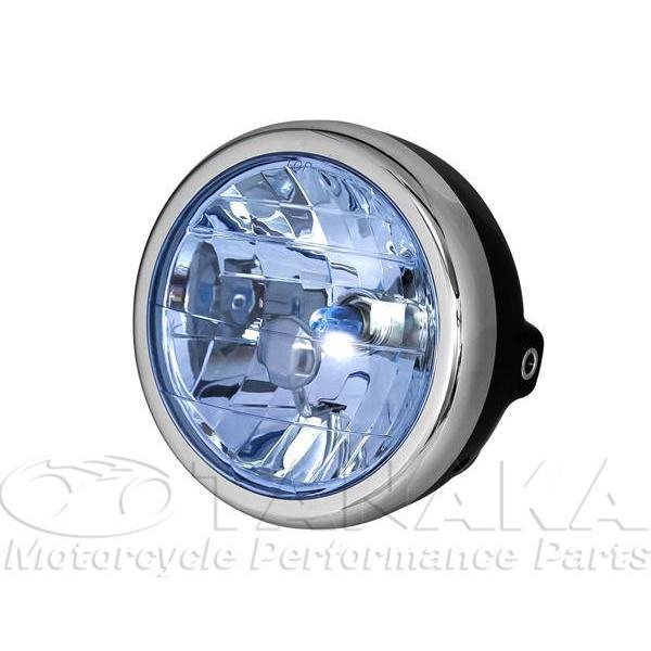 汎用 マルチリフレクターヘッドライトブラック・ブルー[Y1210] 田中商会