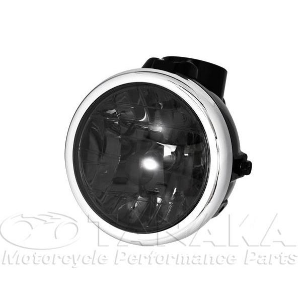 5Lモンキー・12Vゴリラ用　マルチカットリフレクターヘッドライト（ブラックケース・スモークレンズ）...