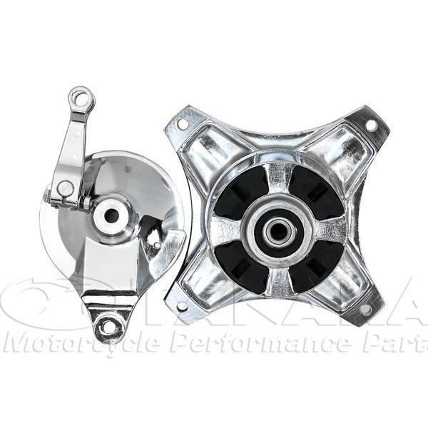 ダックス DAX用　ドラムブレーキ　４本スポークリアハブ　メッキ [Y1271] 田中商会