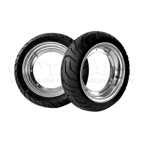 4本ハブ★DAX・シャリー！１０インチアルミタイヤ組込済　前後セットC[Y1644] 田中商会