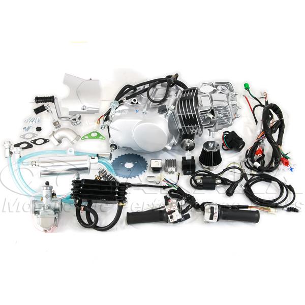 セルつき☆シルバー☆エンジンキット124ｃｃ オールキット付き [Y1656]モンキー・ゴリラ・ダッ...