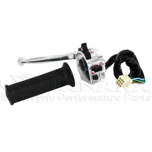 汎用　スイッチ付きクラッチレバー　シルバー[Y1978]モンキー・ダックス 田中商会