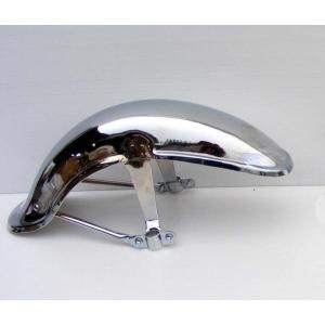 初期型シャリータイプ 鉄カブトフロントフェンダー TYPE-2 メッキ[Y265