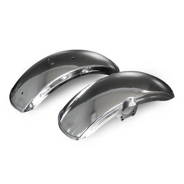 ダックス用　ノーマルタイプ メッキフェンダー 前後セット[Y267] 田中商会