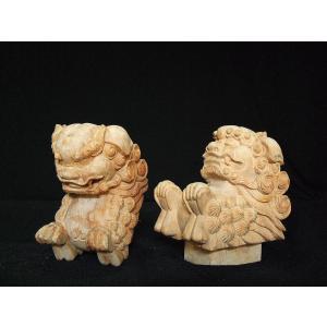 獅子鼻】 社寺仏閣、山車、だんぢり 木鼻6寸 1組（2体） : 田中