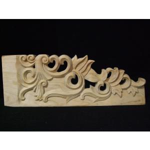 在庫処分品！【獅子噛み】 山車、だんぢり、神輿前山彫刻部材 幅30cm