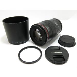 Canon MACRO EF 100mm F2.8 L IS USM マクロ レンズ・ET-73 純正フード・フィルター付 キヤノン [管CN641]｜tanaridocamera1