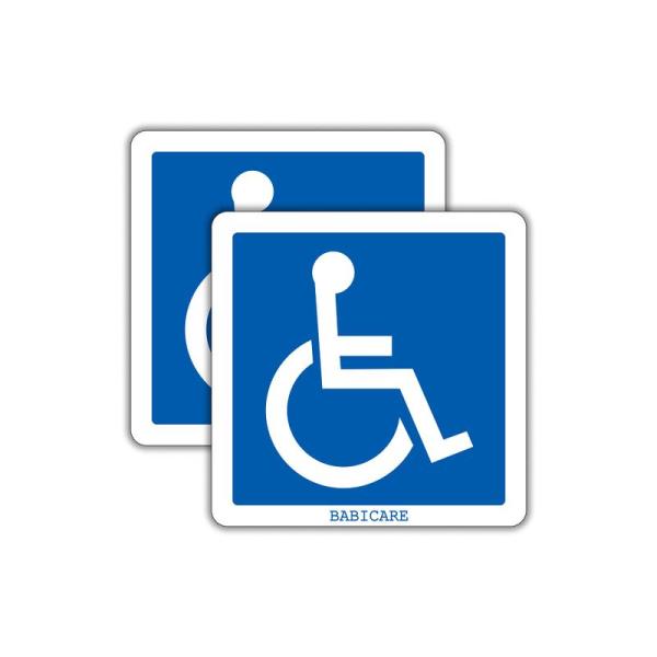 BABICARE小型 車椅子標識 国際版 ステッカー シール 2枚 PETに印刷 表面ラミネート加工...