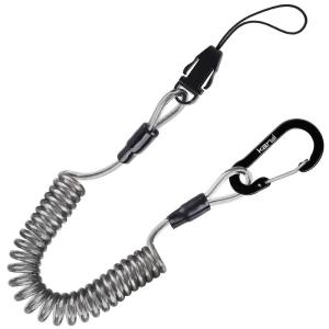 Karui 強力カールコード バンジーストラップ 携帯ストラップ 伸びる カラビナ リング スマホ チェーン コイルストラップ 落下・盗難・