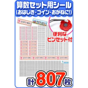 ホビナビ お名前シール申込案内書 名前シール 算数セット 防水 ノンアイロン 小学生 シンプル おはじき デザイン310種 name-mat｜tanda-shops