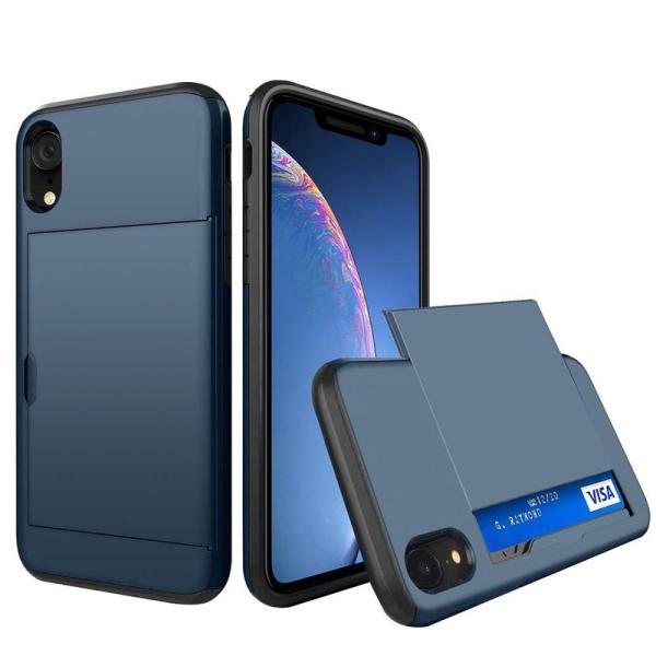 iPhone XR ケース カード収納 耐衝撃 指紋防止 傷防止 全面保護 落下防止 携帯カバー