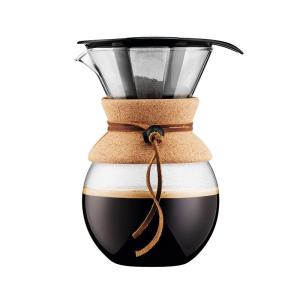 BODUM ボダム POUR OVER プアオーバー ドリップコーヒーメーカー (ステンレスフィルター付き) 1L コルク 正規品 1157｜tanda-shops