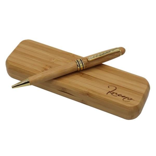 kreno（クレノ）ボールペン ツイスト式 回転式 ペンケース 竹製 プレゼント ギフト 高級