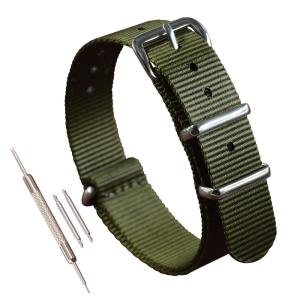 MZBUTIQ 13mm 緑色 バンド 腕時計ベルト ナイロン 替えベルト 研磨バックル｜tanda-shops