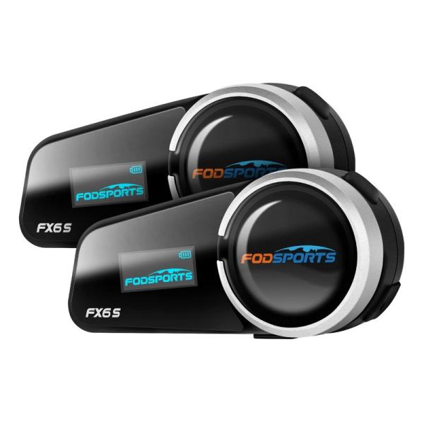 Fodsports バイク FX6 S 液晶画面表示 6人同時通話Bluetoothインカム FMラ...