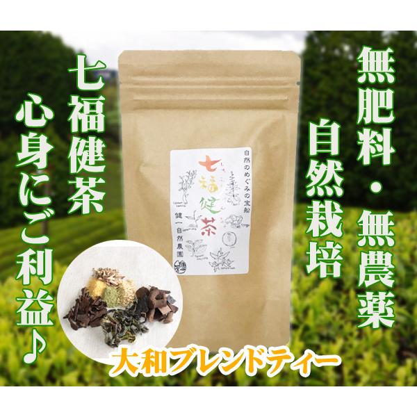 七福健茶 ティーバッグ 2g×10TB　奈良県産　無農薬 無添加　思わずお正月のお茶の間に笑みがこぼ...