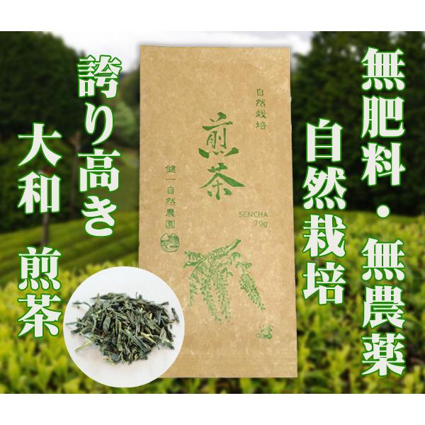 自然栽培 煎茶 70g　奈良県産　誇り高き大和茶　無肥料 無農薬 無添加　新芽を摘み取り受け継いだ大...
