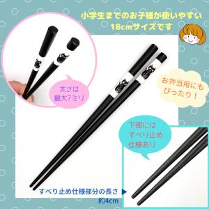 お箸 子供用 お弁当用 カトラリー 猫 黒猫 ...の詳細画像2