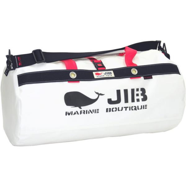 DMB JIB ダッフルバッグMボーダー ホワイト×ダークネイビー　プラパーツ仕様　DMB236