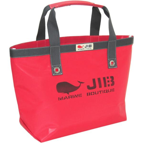 TM JIB オープントートM レッド×チャコールグレーテープ　ファスナー無しタイプ　TM82