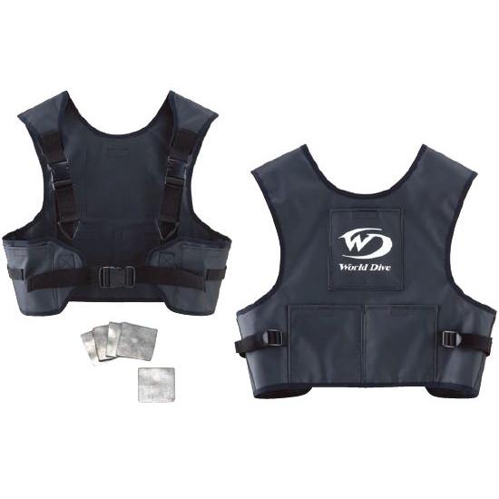 ワールドダイブ　ドライスーツ専用ウエイトベストver.2　ウエイト鉛板5枚セット(鉛1枚500g)