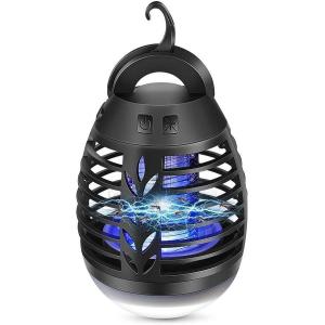 蚊取り器 電撃殺虫器 USB充電式 省エネ LEDランタン