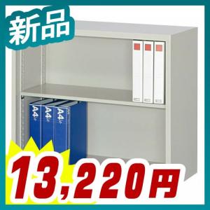 オープン書庫 2段 D400/H750タイプ シリンダー錠 車上渡し ニューグレー色 スチール製 日本製 完成品 グリーン購入法基準適合商品 新品｜tanimachi008