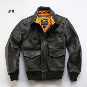 メンズ 本革 ボンバーレザージャケット パイロット コート 革ジャン