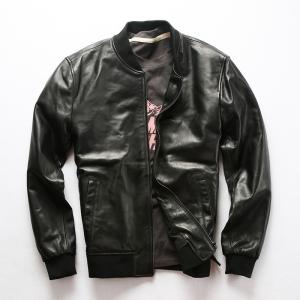 ラム革ジャケット 裏ボア 裏起毛 ミドル丈 レザージャケット 立ち襟 革