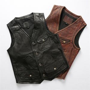 ムートンベスト ベスト 本革ベスト ライダースベスト ムートン 羊革