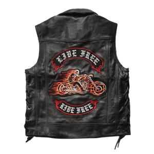 ムートンベスト ベスト 本革ベスト ライダースベスト ムートン 羊革