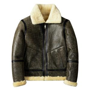 US ARMY ✨️B-3 フライトジャケット 本革 ムートンジャケット LL ムートンジャケット B3 フライトジャケット 革ジャン B-3