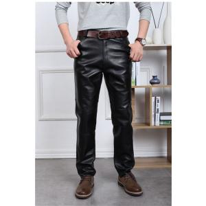 レザーパンツ メンズ 本革 山羊革 ラム革パンツ 革パン 革パンツ