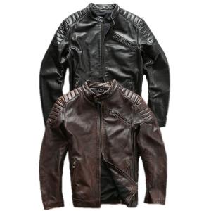 本革ジャケット 革ジャン 羊革 デニム風 メンズ 革ジャケット