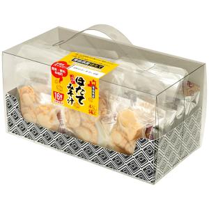 ほたてみそ汁 １６食セット 青森県産 お徳用 お湯をそそぐだけ レトルト 味噌汁 クリアBOX入り：しじみちゃん本舗｜あおもり探検市場