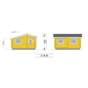 ログハウス ミニログハウス マンシッカ(ログ厚...の詳細画像2