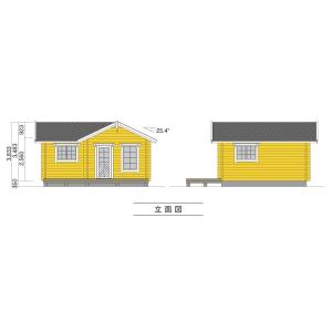 ログハウス ミニログハウス ルースB(ログ厚7...の詳細画像2