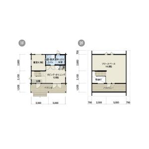 ログハウス トリ(ログ厚92mm)12.5帖の...の詳細画像1
