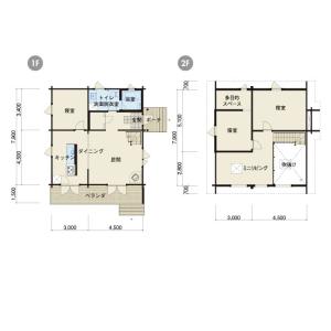 ログハウス ラウル(ログ厚113mm)コンパク...の詳細画像1