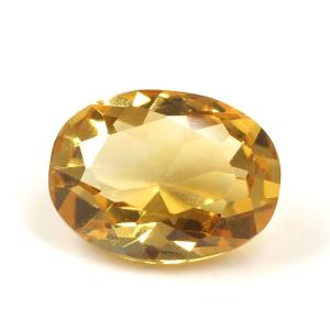 シトリン 黄水晶 ルース 1.25ct オーバル 8月1日の誕生日石 11月の誕生石｜tanodiamond