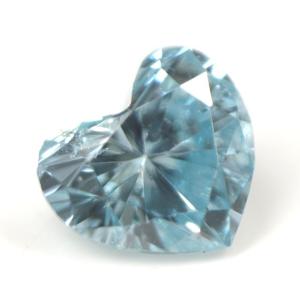 ブルーダイヤモンド ルース トリートメント 0.035ct アイスブルー系 I1からSI2クラス位 ハートシェイプ｜tanodiamond
