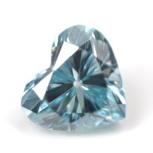 ブルーダイヤモンド ルース トリートメント 0.048ct アイスブルー系 SIクラス位 ハートシェイプ｜tanodiamond