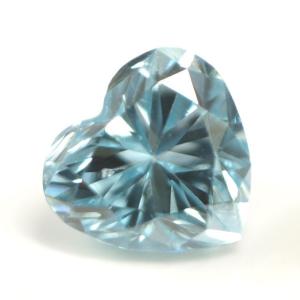 ブルーダイヤモンド ルース トリートメント 0.039ct アイスブルー系 SIクラス位 ハートシェイプ｜tanodiamond