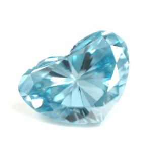 ブルーダイヤモンド ルース トリートメント 0.057ct アイスブルー系 ハートシェイプ｜tanodiamond