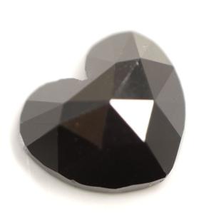 ブラックダイヤモンド トリートメント ルース 0.283ct ハートシェイプ 中央宝石研究所｜tanodiamond