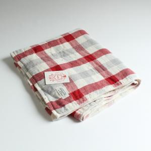 今治タオル コンテックス ブロックチェック Imabari Towel Kontex Block Check バスタオル レッド｜tanokichi