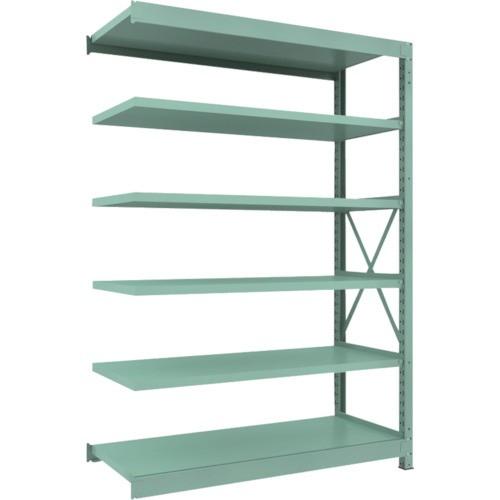 ＴＲＵＳＣＯ　Ｒ３型中量棚　１５００×６００×Ｈ２１００　６段　連結　Ｒ３−７５６６Ｂ　１台（直送）