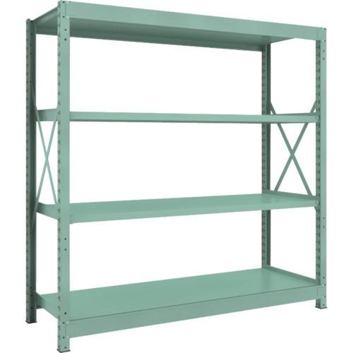 ＴＲＵＳＣＯ　Ｒ３型中量棚　１８００×６００×Ｈ１８００　４段　単体　Ｒ３−６６６４　１台（直送）