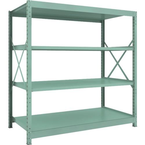 ＴＲＵＳＣＯ　Ｒ３型中量棚　１８００×９００×Ｈ１８００　４段　単体　Ｒ３−６６９４　１台（直送）