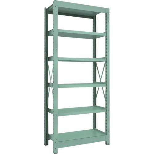 ＴＲＵＳＣＯ　Ｒ３型中量棚　９００×４５０×Ｈ２１００　６段　単体　Ｒ３−７３５６　１台（直送）
